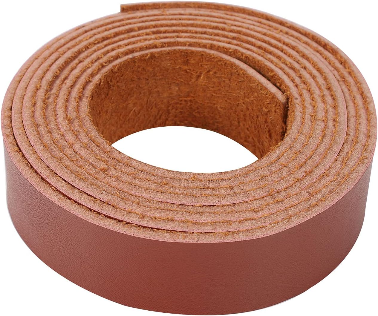 Picheng Brown Leather Strap1 Inch Wide 72 Inches Long, Leather Belt Strips Very Suitable for Pet Collars, Traction Ropes,Belts, Keychains, Leather Watch Straps DIY Craft Projects (Brown)