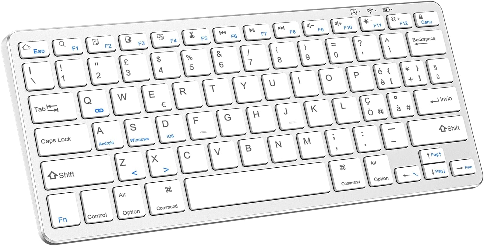 Lazmin112 Tastiera Wireless Ultra Sottile con Touchpad per Tablet Go