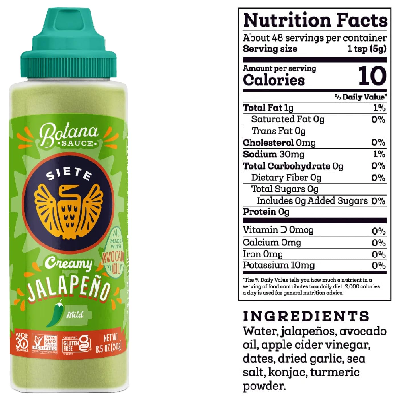 Siete Creamy Jalapeño Botana Sauce 3-Pack (Mild Heat, Gluten-Free) with Galley Grove Sugar-Free Peppermint Mints