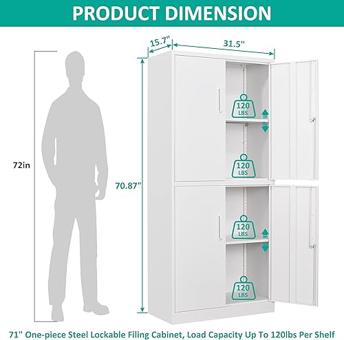 Miniatura 48 de SISESOL Armario de almacenamiento con puertas y estantes de vidrio, armario de despensa de cocina independiente para el hogar, oficina, baño Negro