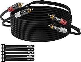 RCA Audio Cable 20 m 2 RCA Coaxial Male to Male Hi-Fi Sound Dual Shielded for Car Audio Home Theater Amplifier Speaker