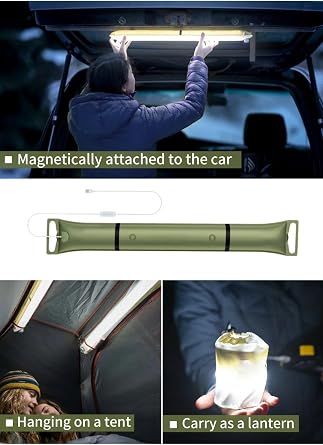 Şişme LED Kamp Lambası, USB Girişli, Mıknatıslı