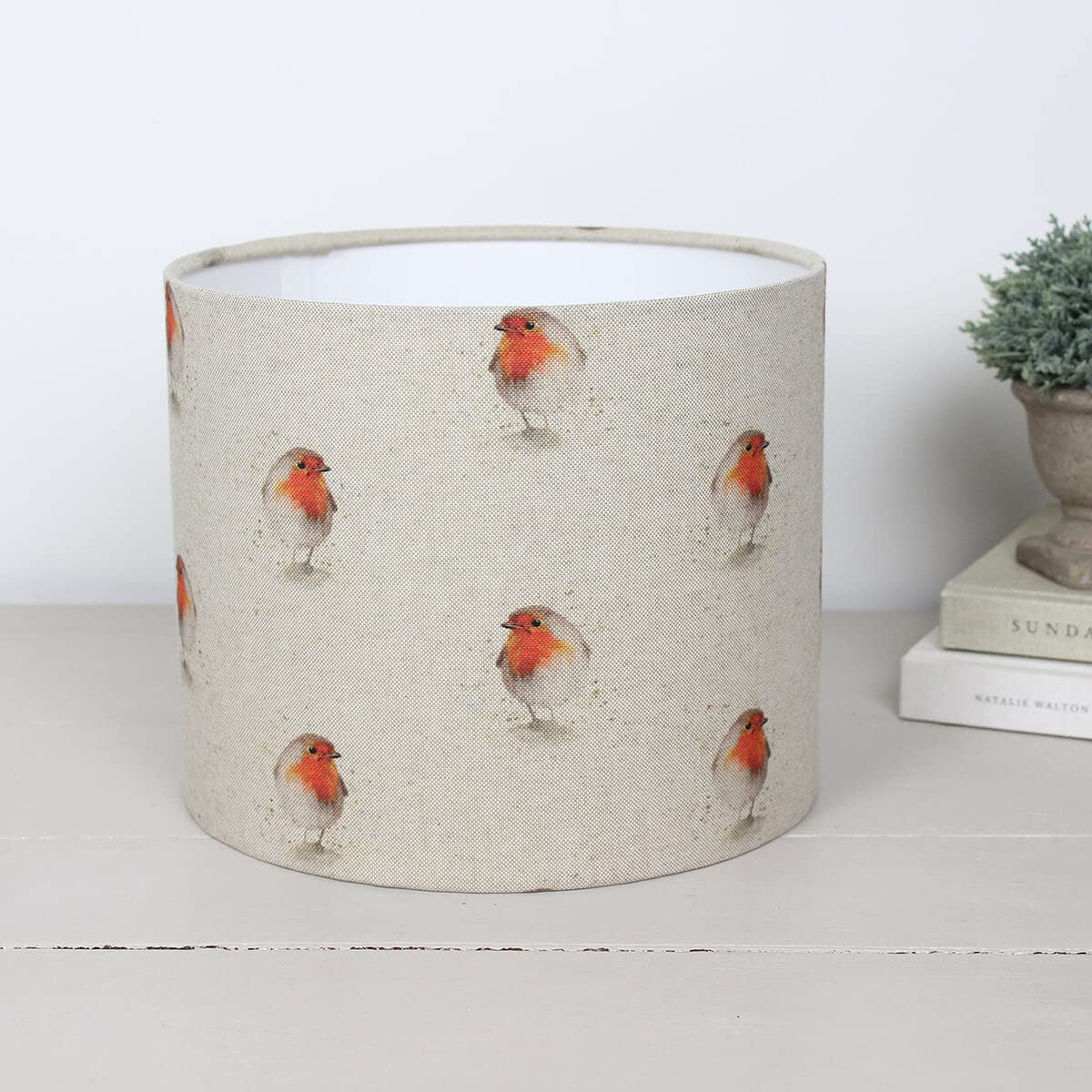 Harrison Cropper Robin Print Lampshade (25Cm Diameter Ceiling Pendant)