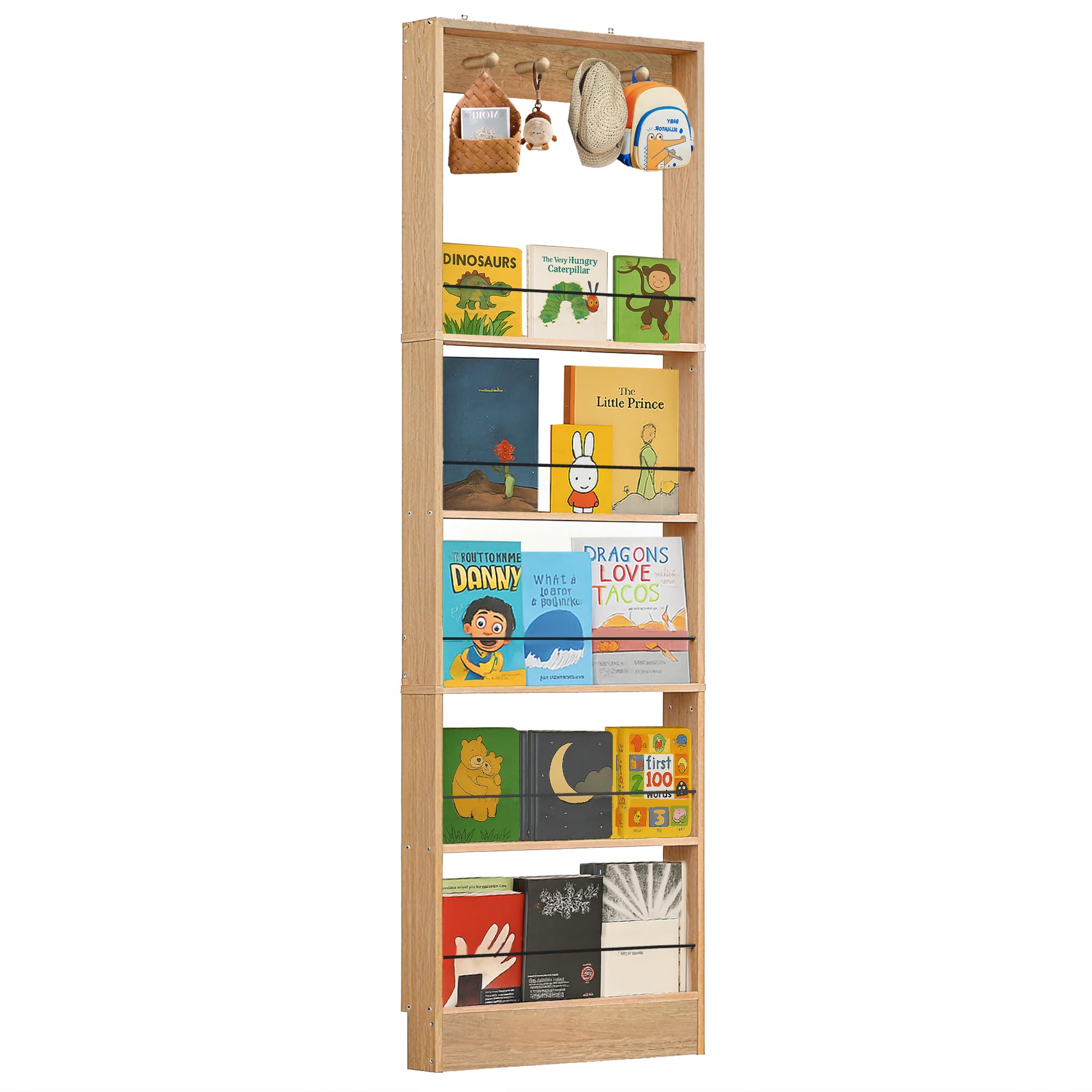 FerniTry Behind The Door Bookshelf 5-Tier