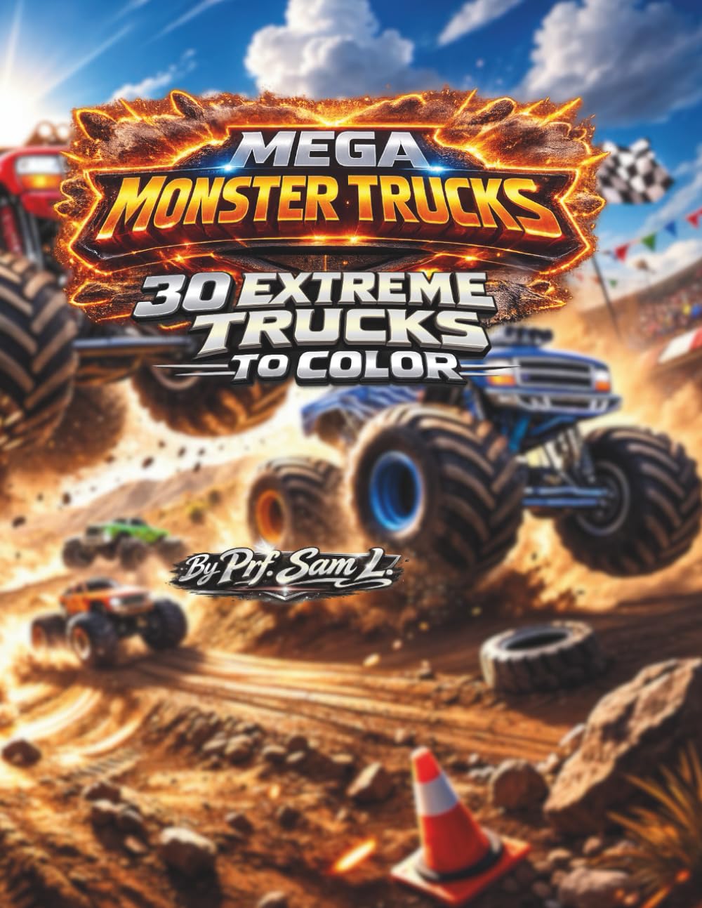 MEGA MONSTER TRUCKS: 30 EXTREME TRUCKS TO COLOR