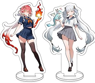 鳴潮 キャラクターグッズ WutheringWaves 長離 コンシ アクリルスタンド2点 二次元 TOY ゲーム アニメ 萌えグッズ Ver.制服姿JK