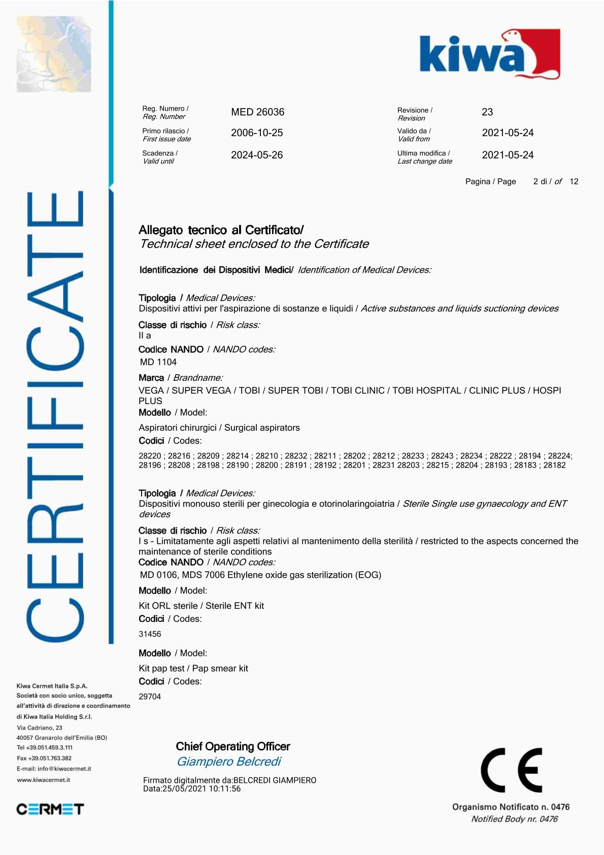 Gima 29947 Speculum Perno Sterile - medio Ø 26 mm