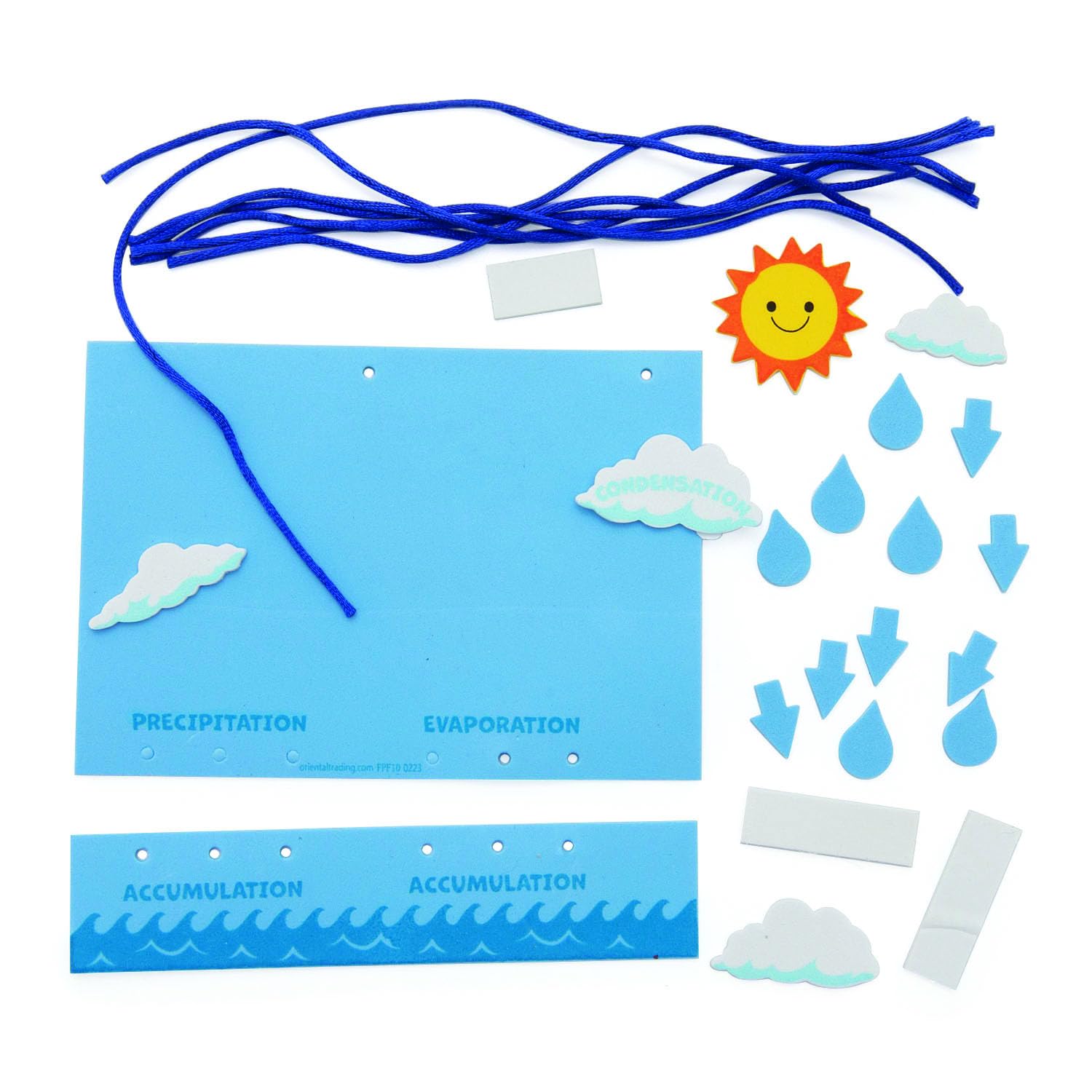 Fun Express Kit de manualidades de calcetín de viento para ciclo de agua, 12 unidades