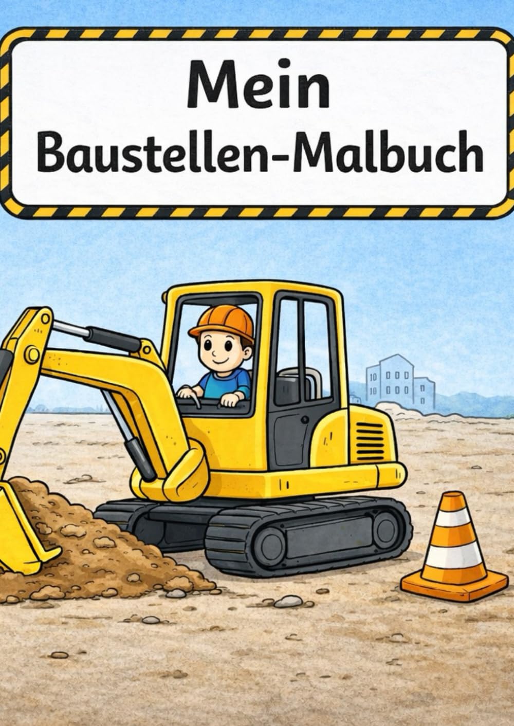 Mein Baustellen-Malbuch: Ein Ausmalbuch für Kinder von 3-5 Jahren