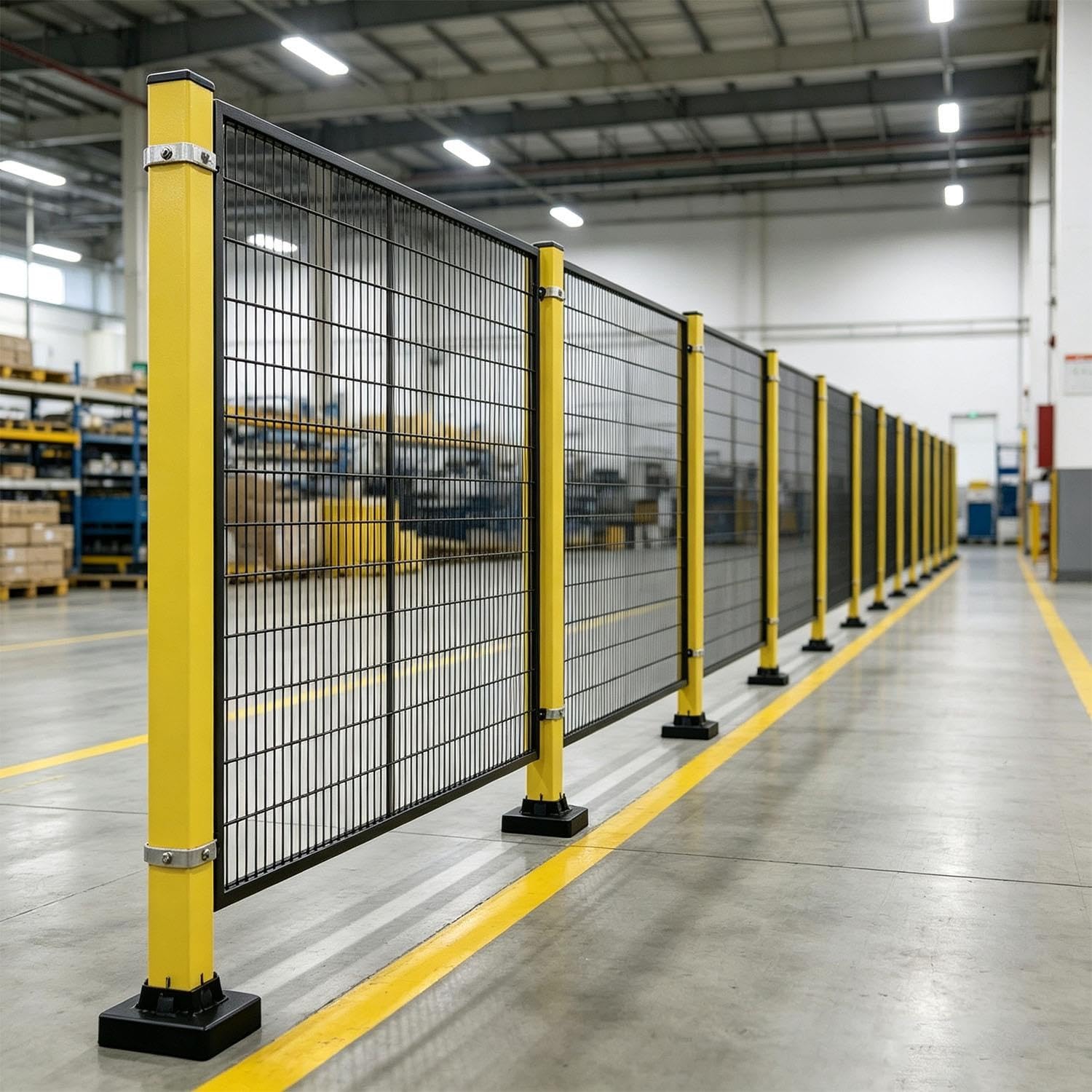 Industrie-Lagerhallen Trenngitter 2 Paneele,Sicherheits-Absperrgitter