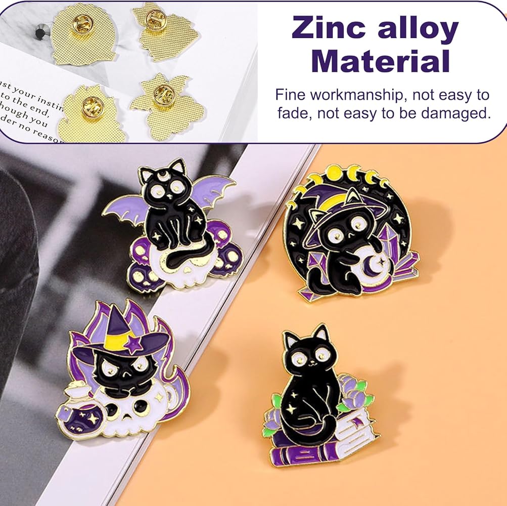 11Pcs Cat Cute Pins Sets Cartoon Enamel Pins Brooch For Cat Lovers Lapel Pins Badges Accessories - View #13