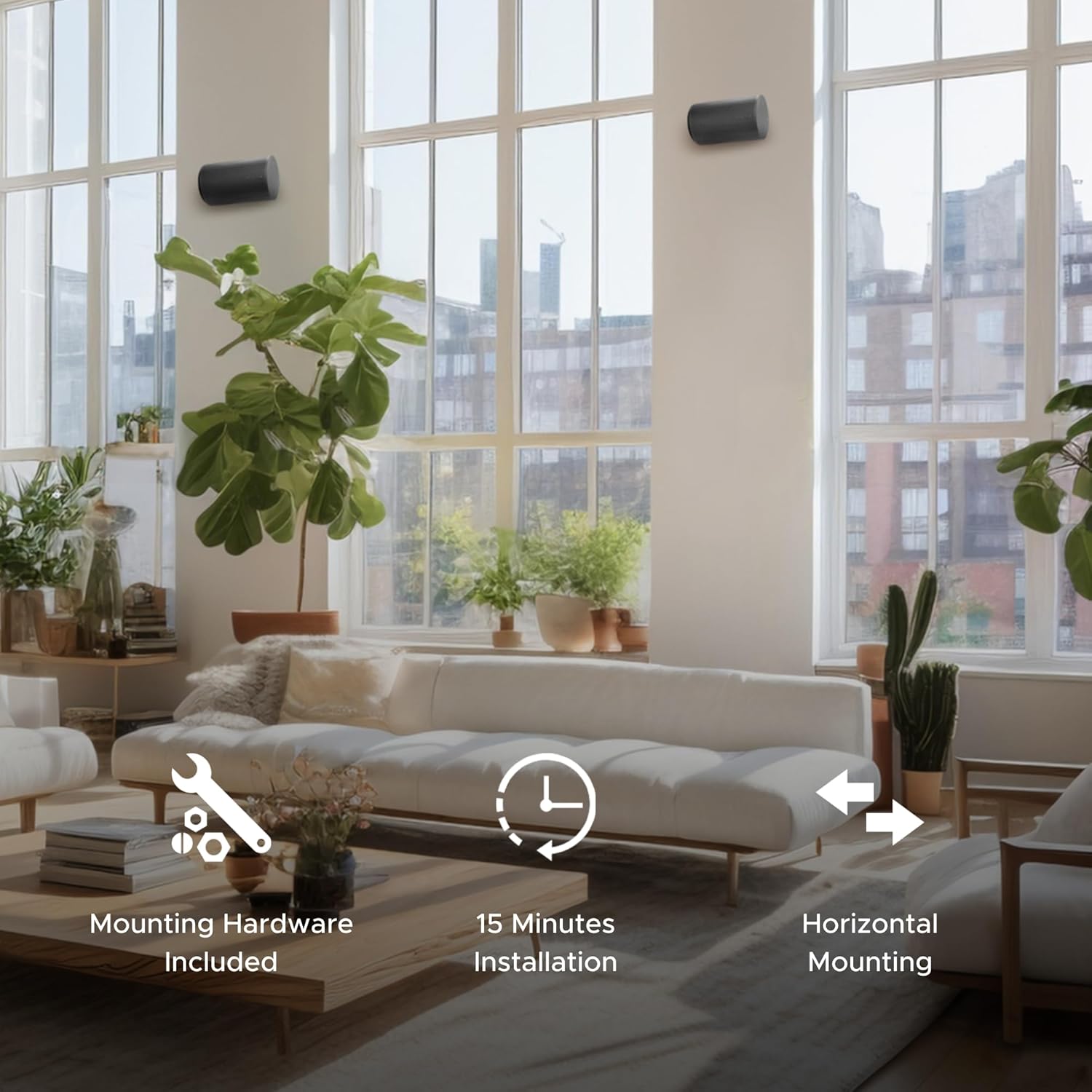 Sound Bass ERA100 Wall Mount Bracket, Low Profile, Black, Twin Pack, Compatible with Sonos ERA 100 Speaker, Complete with All Fixing Hardware - Image 8