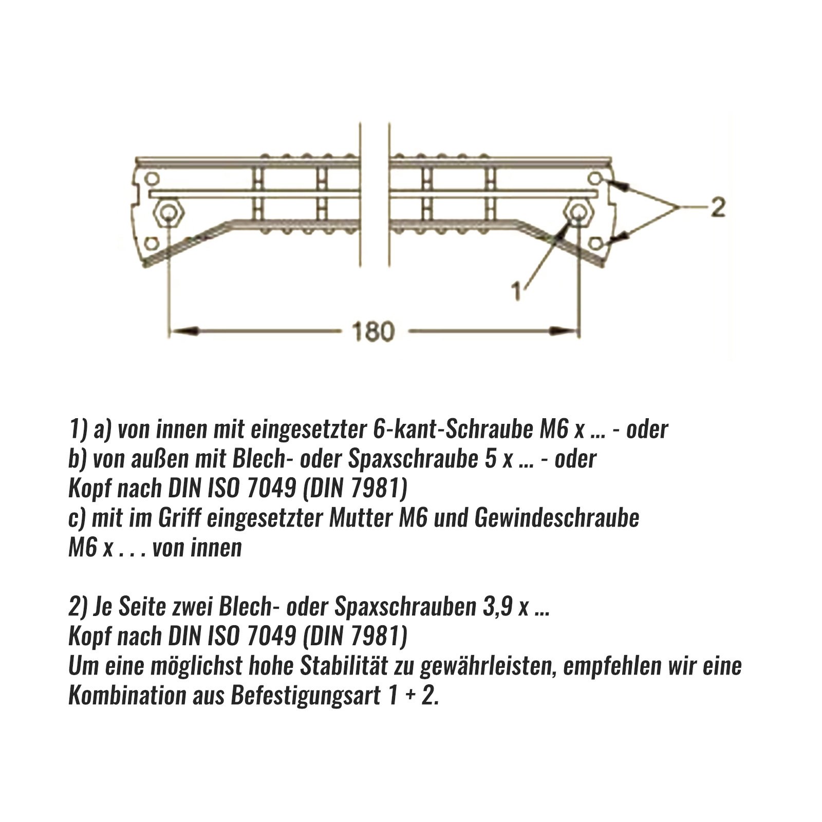 MPK Caravan rangeergreep, 180 mm, kunststof, onderste deel rood, bovendeel zuiver wit (4 MPK Caravan rangeergreep, 180 mm, kunststof, onderste deel rood, bovendeel zuiver wit (4
