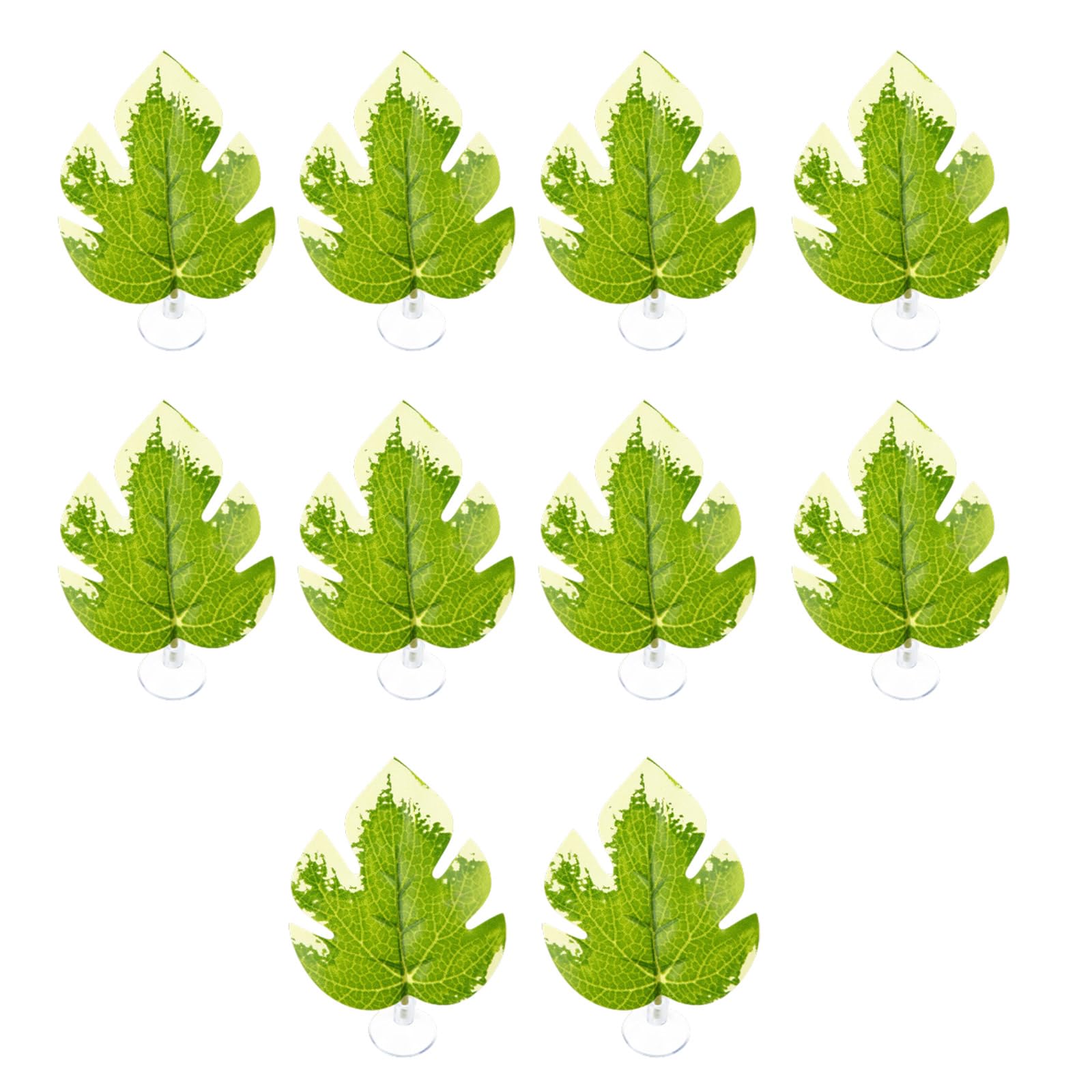 HDOYTXXM Artificial Leaves Decorative Plant with Suction Cup Colorful Decors for Fish Tanks Ornaments for Terrarium Artificial Aquarium Realistic