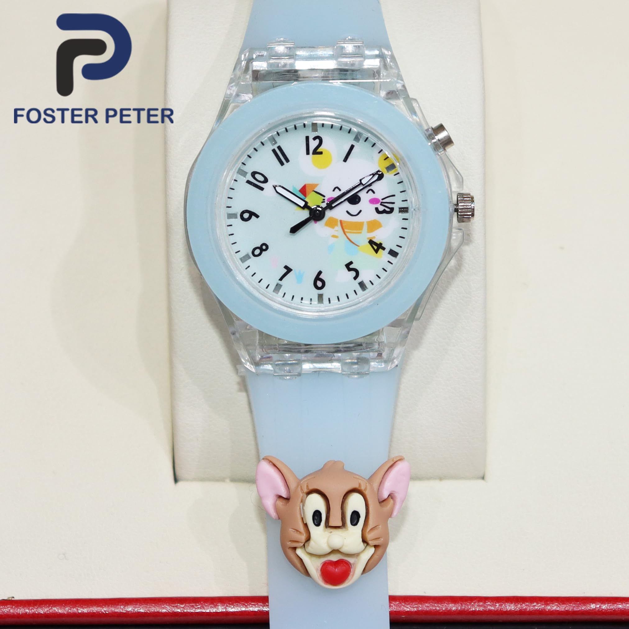 FOSTER PETER(Cartoon Analouge Watch for Kids Boys and Girls | Analogue Watch with Glowing Disco Light (Purple) 3