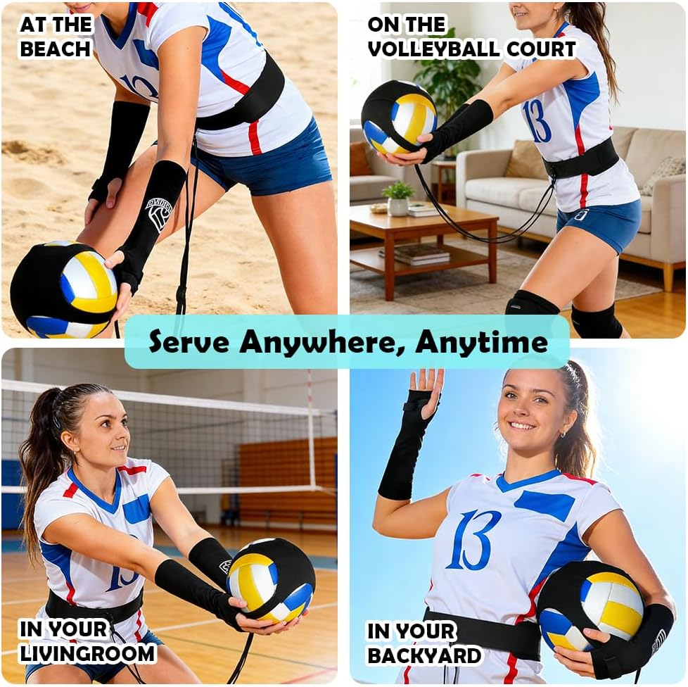 Volleyball Solo Training Set with Adjustable Rebound System – Serve, Set & Spike Practice Equipment for Youth, Teens & Adults - Image 3