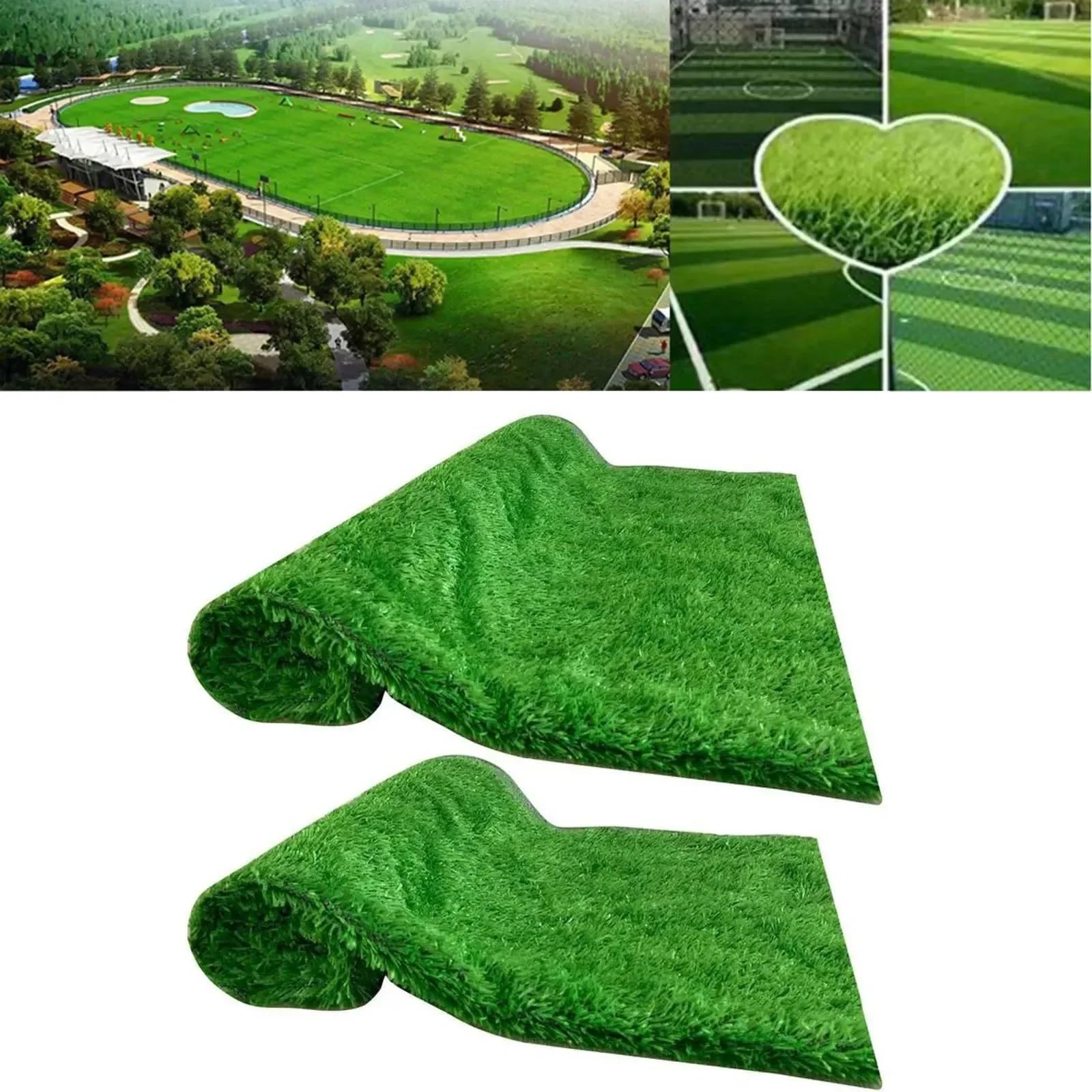 Erba Sintetica per Esterno Prato Artificiale Multiuso Erba Finta Giardino Fai da Te Simulazione Muschio Prati Tappetini Paesaggio Decorazioni for Il Pavimento della casa Interni/Esterni(1x2m)