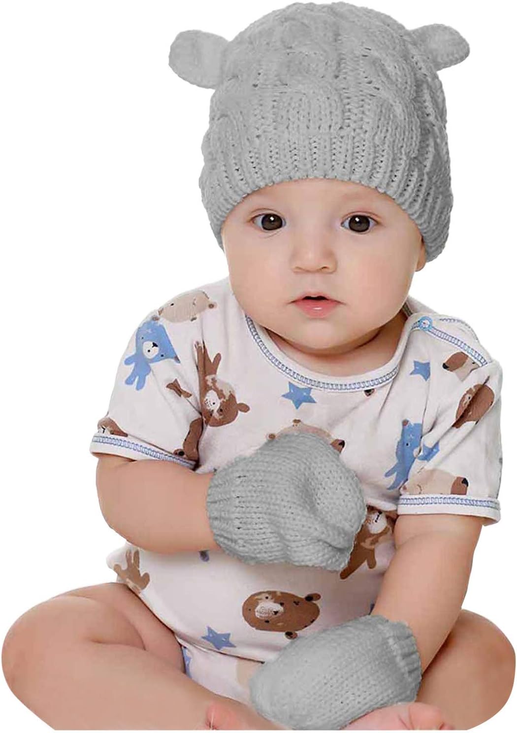 Girls Winter Knit Hat with Ear Detail Warm Cold Weather Hat