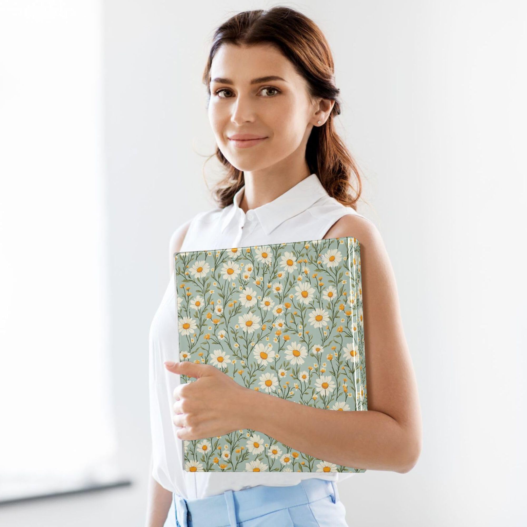 Raccoglitore ad anelli rotondi da 1 e 1/2 pollici con tasche interne, confezione di raccoglitori universitari per studenti con copertina rigida