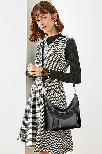 Miniatura 8 de Over Earth Bolso Hobo de cuero genuino para mujer, bolsos cruzados