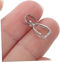 Vista 3 de EXCEART 250 Pcs Necklace Clasp Connector Jewelry Bails Clasps for Jewelry Making Necklaces Silver Sterling Silver Pendant Jewelry Findings Clasps