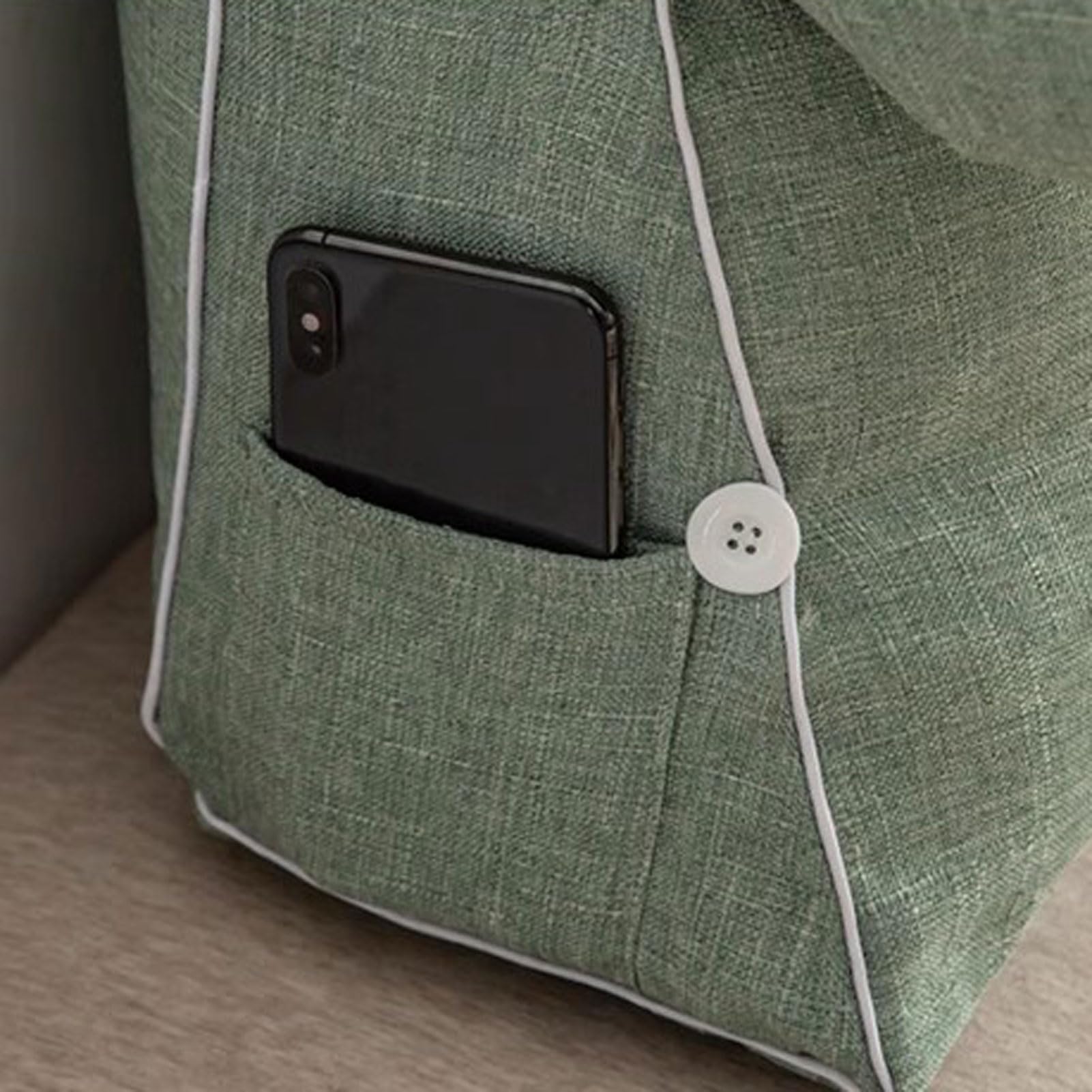 Almohada Triangular de Lectura, Cojín Triangular Sofa, Almohada Lumbar Triangular para Cabecero de Cama, Soporte de Espalda Mientras Se Sienta en La Cama (4 60x50cm)