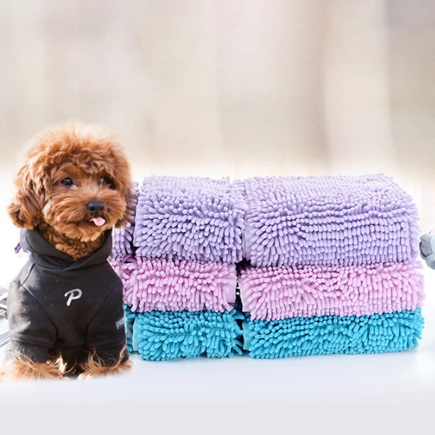 Albornoz Absorbente Para Perros - Toalla De Baño De Secado Rápido, Terciopelo Coral, Varios Tamaños