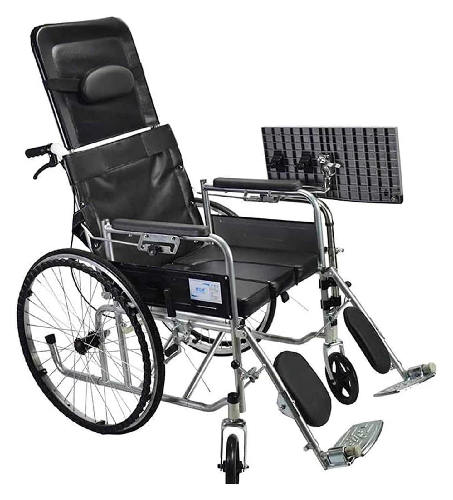 Tavolino per sedia a rotelle, vassoio per sedia a rotelle, tavolo per sedia a rotelle, tavolo dedicato, tavolo da pranzo generale, può essere sollevato, ruotato e piegato, tavolo per laptop, bianco