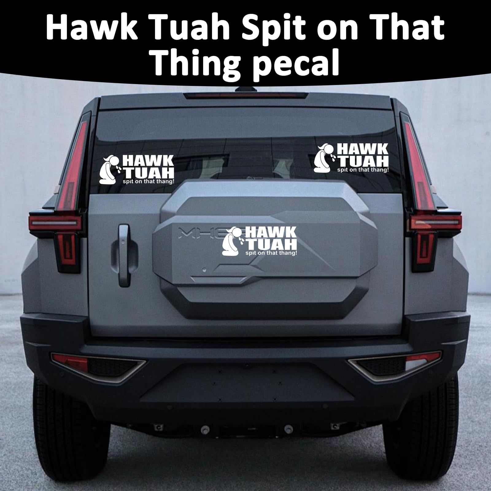 Hawk Tuah Spit on That Thang Lot de 3 autocollants amusants pour pare Hawk Tuah Spit on That Thang Lot de 3 autocollants amusants pour pare