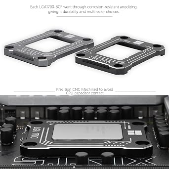 Thermalright Intel 13/14th Generation LGA1700 Anti-Bending Buckle,Curved Pressure Plate,CPU Fixing Buckle,CPU Stress Bending Correction Fixer, Fully Fitted and Fixed without Trace Installation (Black)