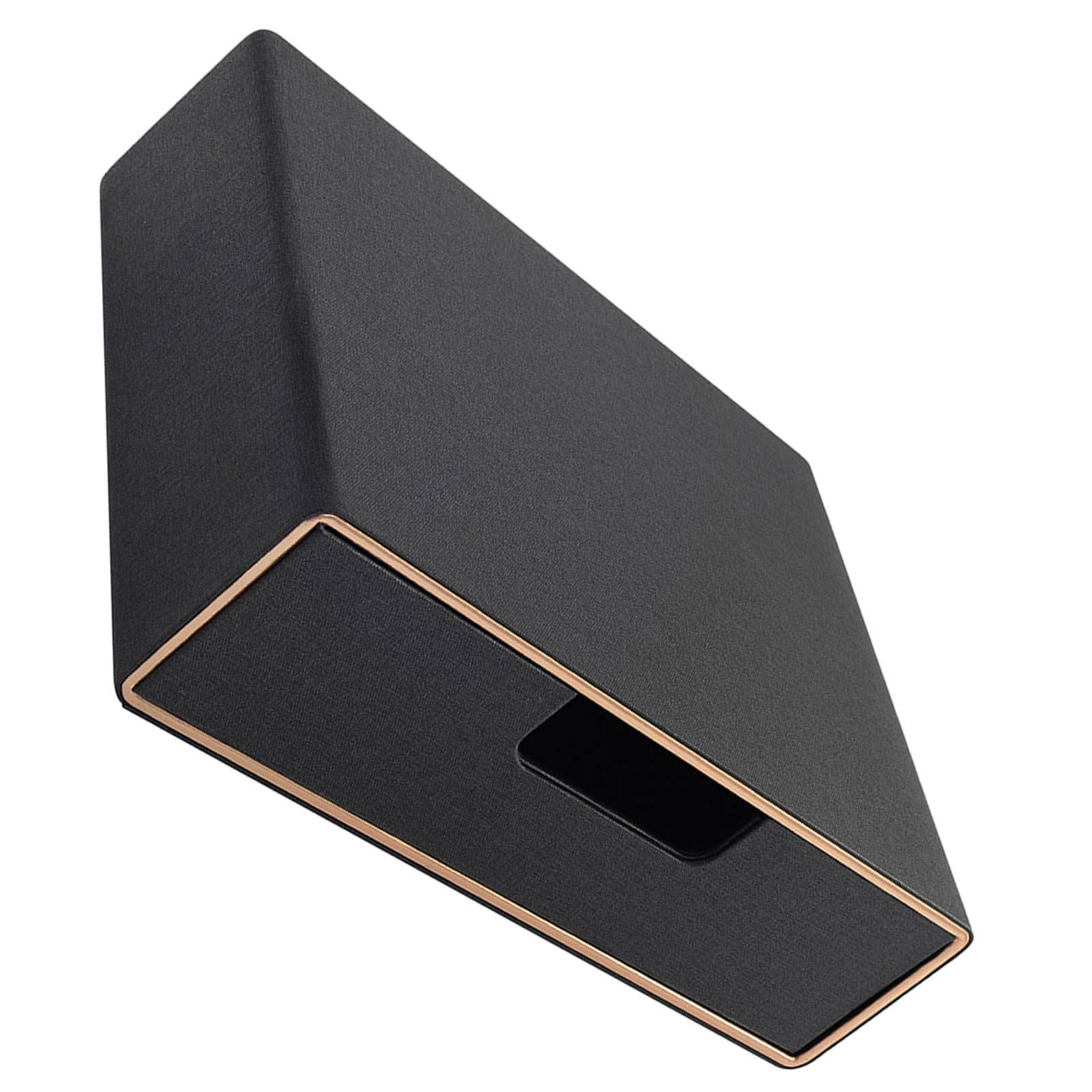 HEMOTON Schreibtisch Organizer mit Schublade Briefablage aus Pu und Mdf Schwarz für Büro und Arbeitsplatz