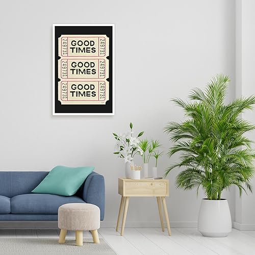 Miniatura 5 de Póster de pared de moda, póster retro de buenos tiempos, impresión de boletos en lienzo blanco y negro, arte de pared retro de moda para bar,