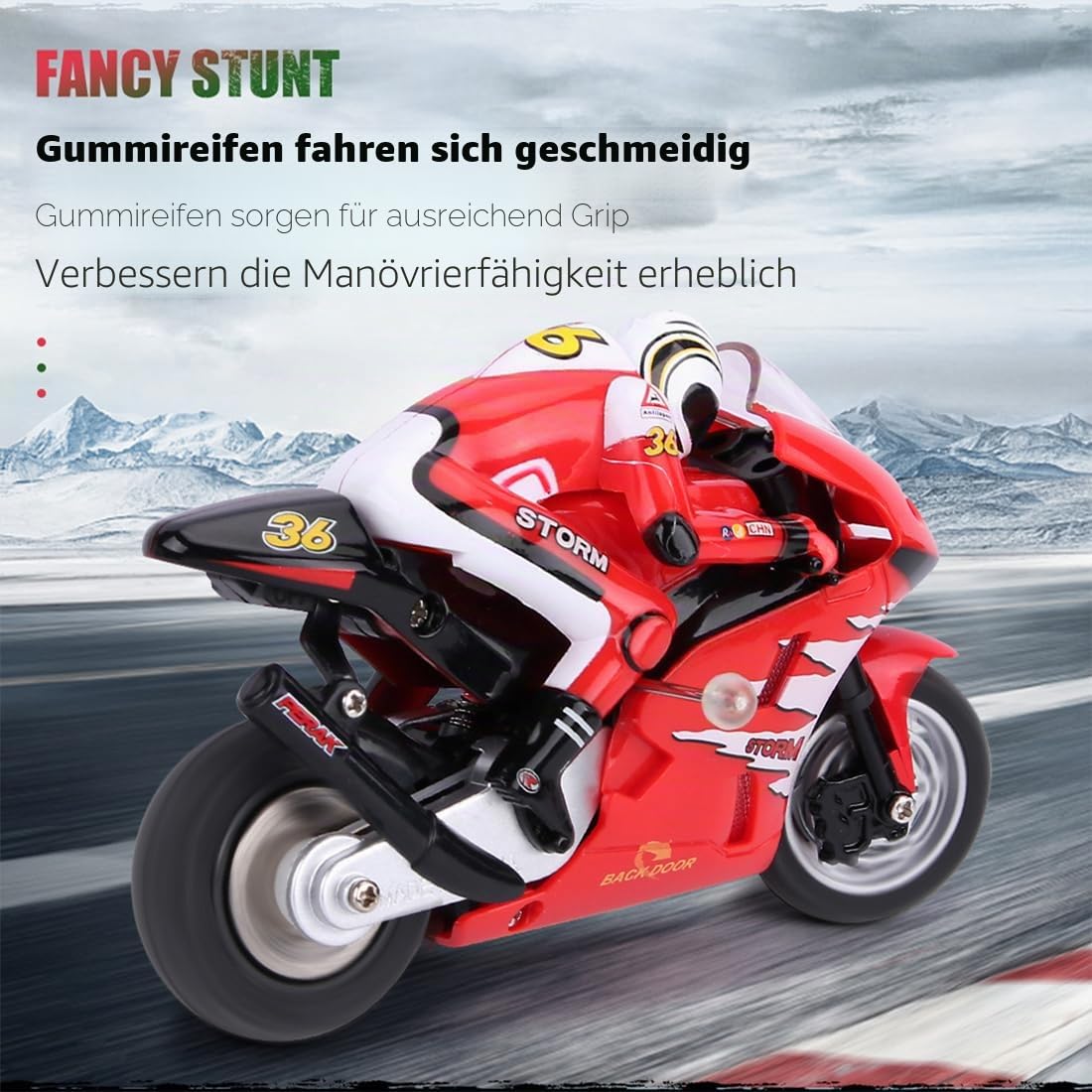 NULA 1/12 Mini RC Motorrad für Erwachsene, 2,4G Vollproportionales Drift-Bike mit Gyro, Hochgeschwindigkeits-RC Motorrad-Rennfahrzeugmodell, Geschenk für Hobby Einsteiger