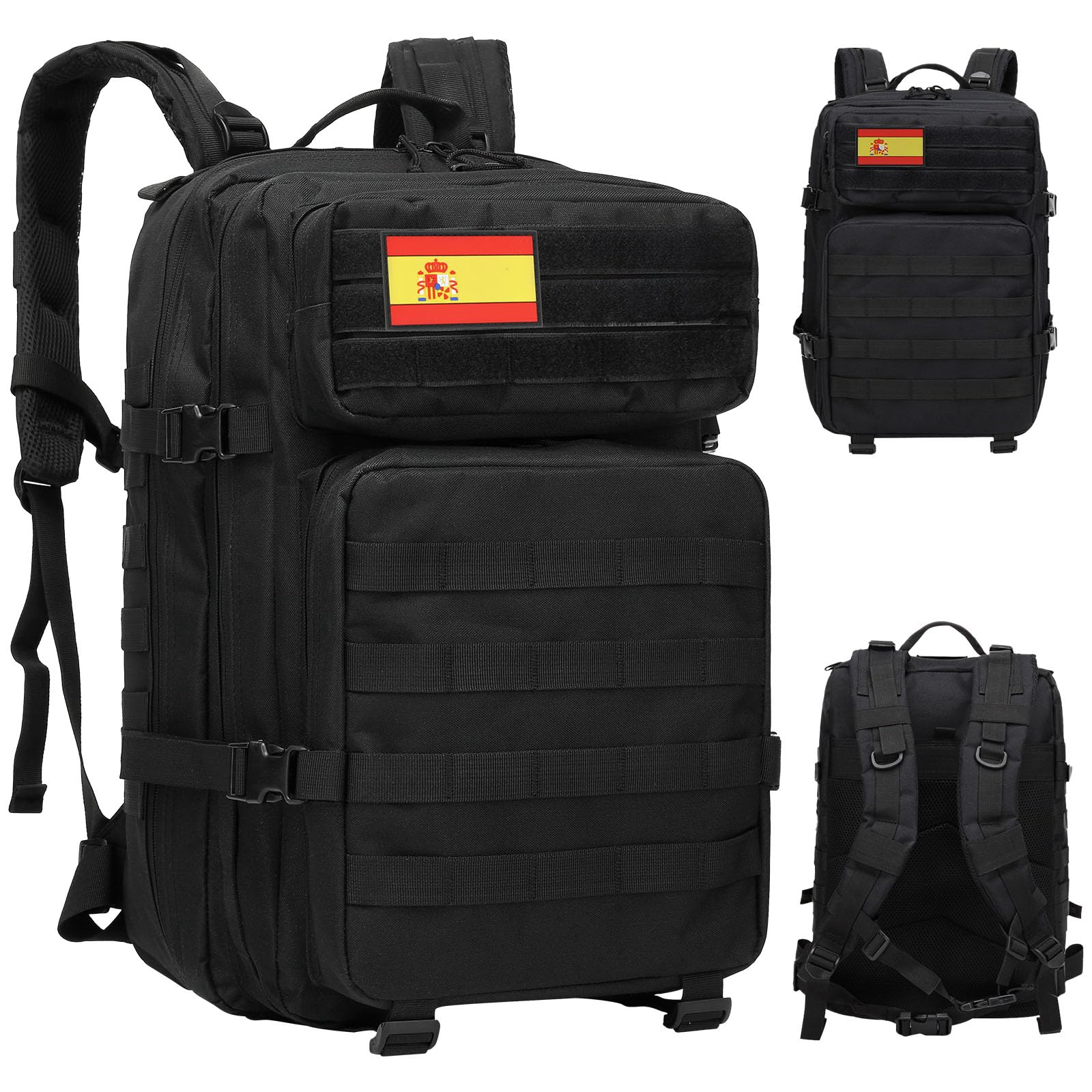 Delgeo Zaino Tattico Militare 45L, Grande Capacità, Impermeabile Pieghevole per Alpinismo, Escursionismo, Campeggio e Viaggi