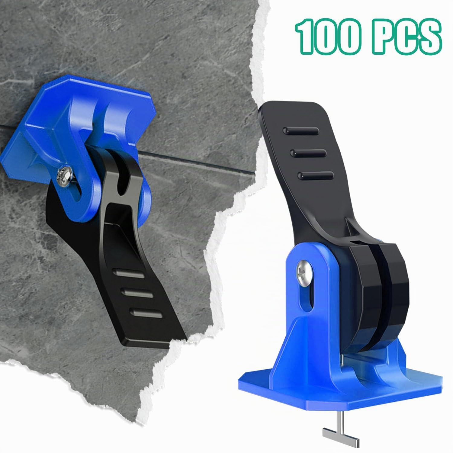 100 Pezzi Riutilizzabili Livellatori per Piastrelle 2mm, Blu Kit Sistema di Livellamento per Piastrelle, 100 Livellamento Regolatore per Pavimenti Dell'edificio