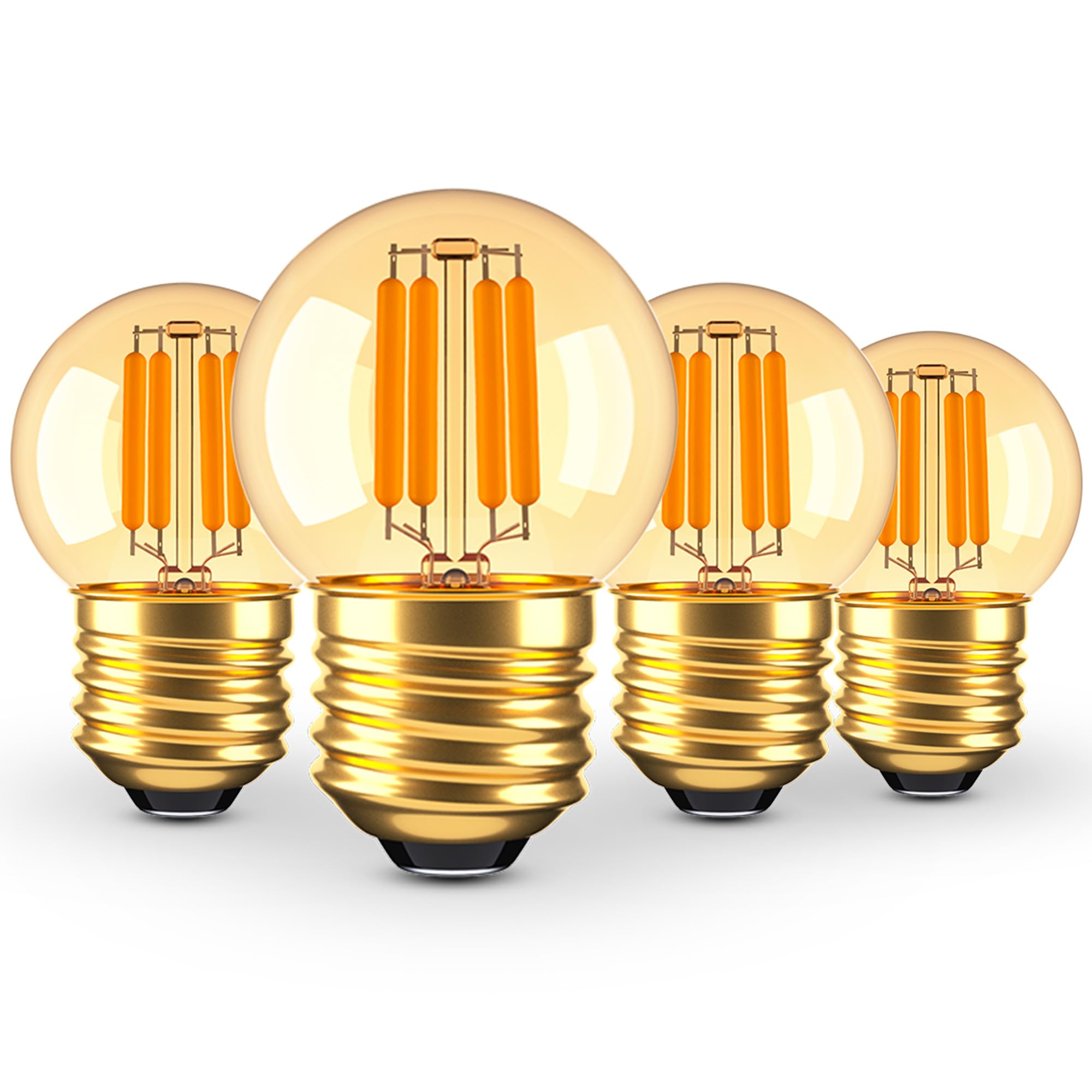 Grensk E26 Amber LED Light Bulb 25 Watt,Low Wattage for Bedroom
