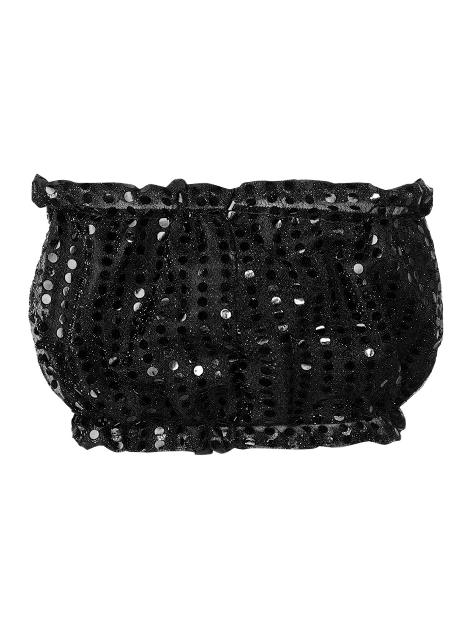 easyforever Kids Girls Sequins Sleeveless Ballet Dance Crop Top Cheer Jazz Latin Performance Vest Shirt Training Bra Black 11-12 Years