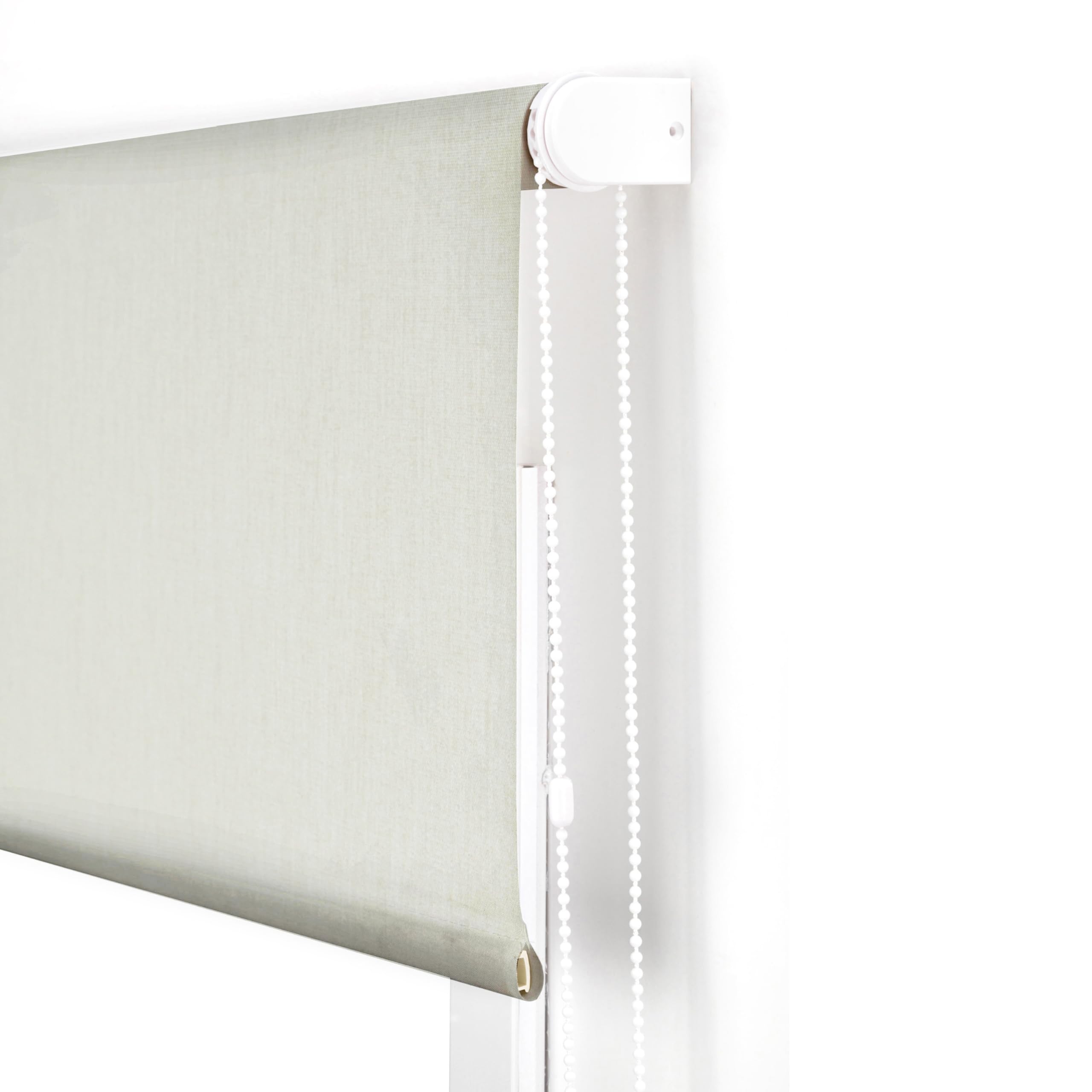 Blindecor Ara Store Enrouleur translucide, uni, Pierre, 80 x 175 cm (Largeur x Hauteur), Dimensions du Tissu 67 x 170 cm