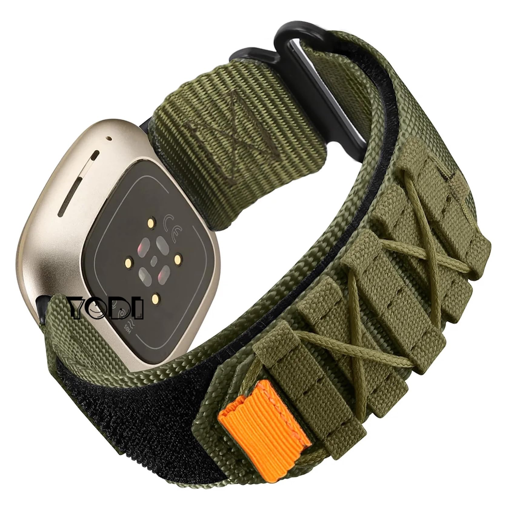YODI Replacement Strap Band Compatible With Fitbit Versa 4/ Fit bit Versa 3/ Fitbit Sense/Sense 2 Band Smartwatch Only, Design Classic Nylon Straps Accessories for Men and Women WIDE Size
