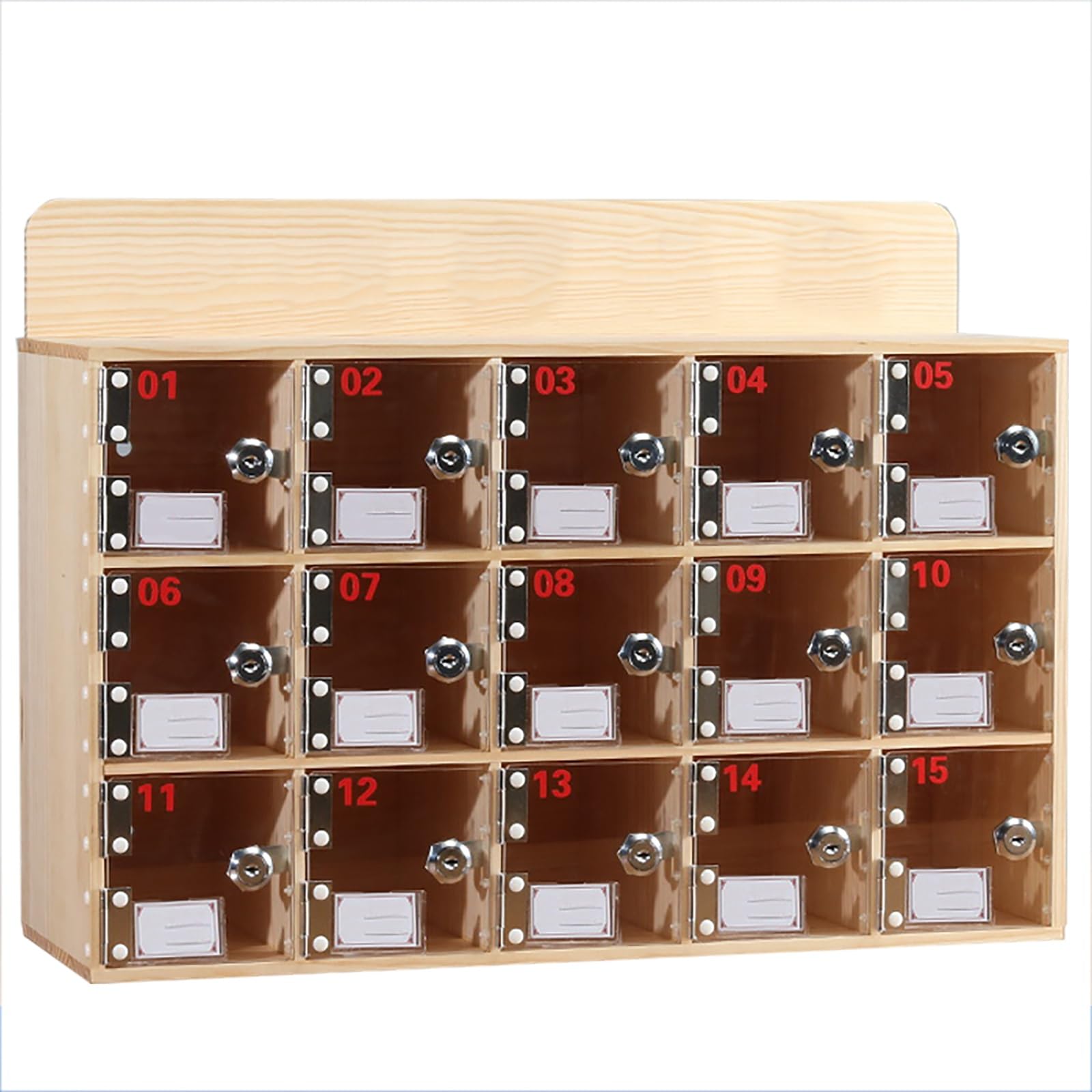 20Bay Armadietto in legno per cellulare con serratura e chiavi, porta in acrilico, per scuole, palestre, fabbriche, laboratori e sale esami, perfetto per la sicurezza dei dispositivi di dipendenti e