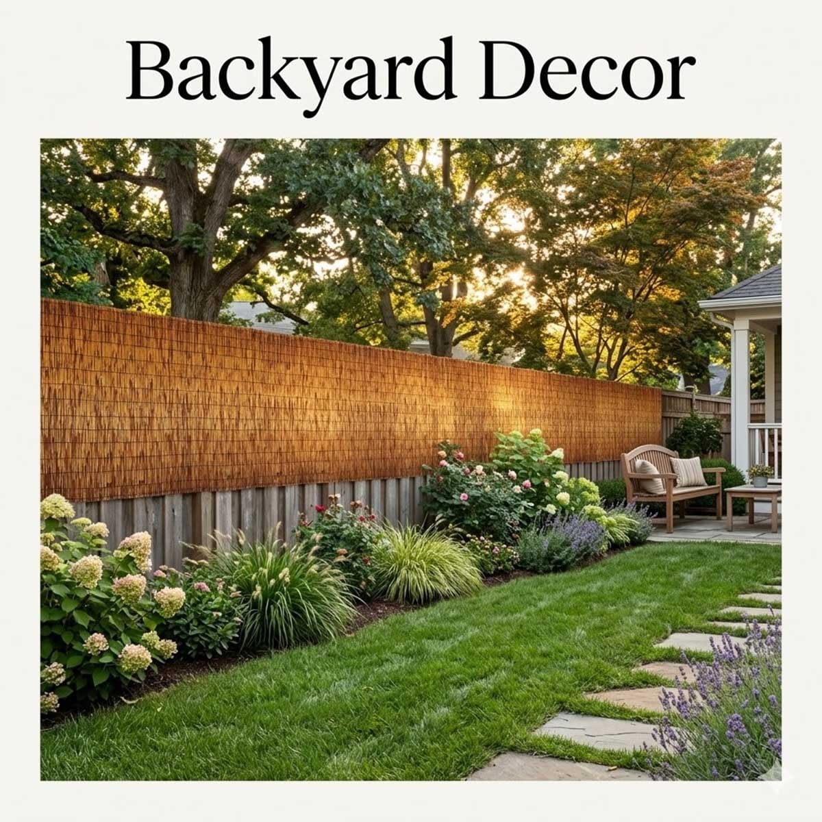 Valla De Jardín Exterior, Pantalla De Privacidad Balcón Cañizo Natural, Pantalla De Ocultación Estilo Bambú para Patio, Cortavientos Y Decoración De Terraza(H100xL950cm)