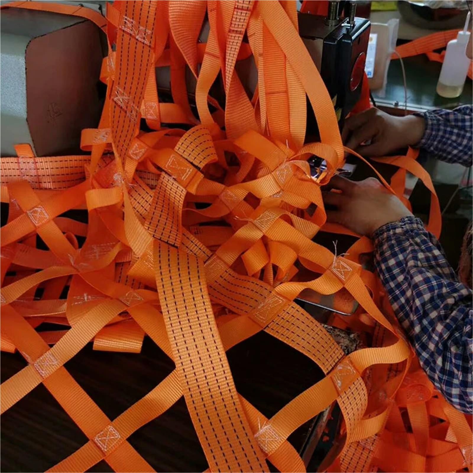 Rete portaoggetti Auto Rete di carico for Auto | La borsa a griglia durevole e resistente allarga il sollevamento del trasporto in rete tessuta addensata(Load bearing 500kg)