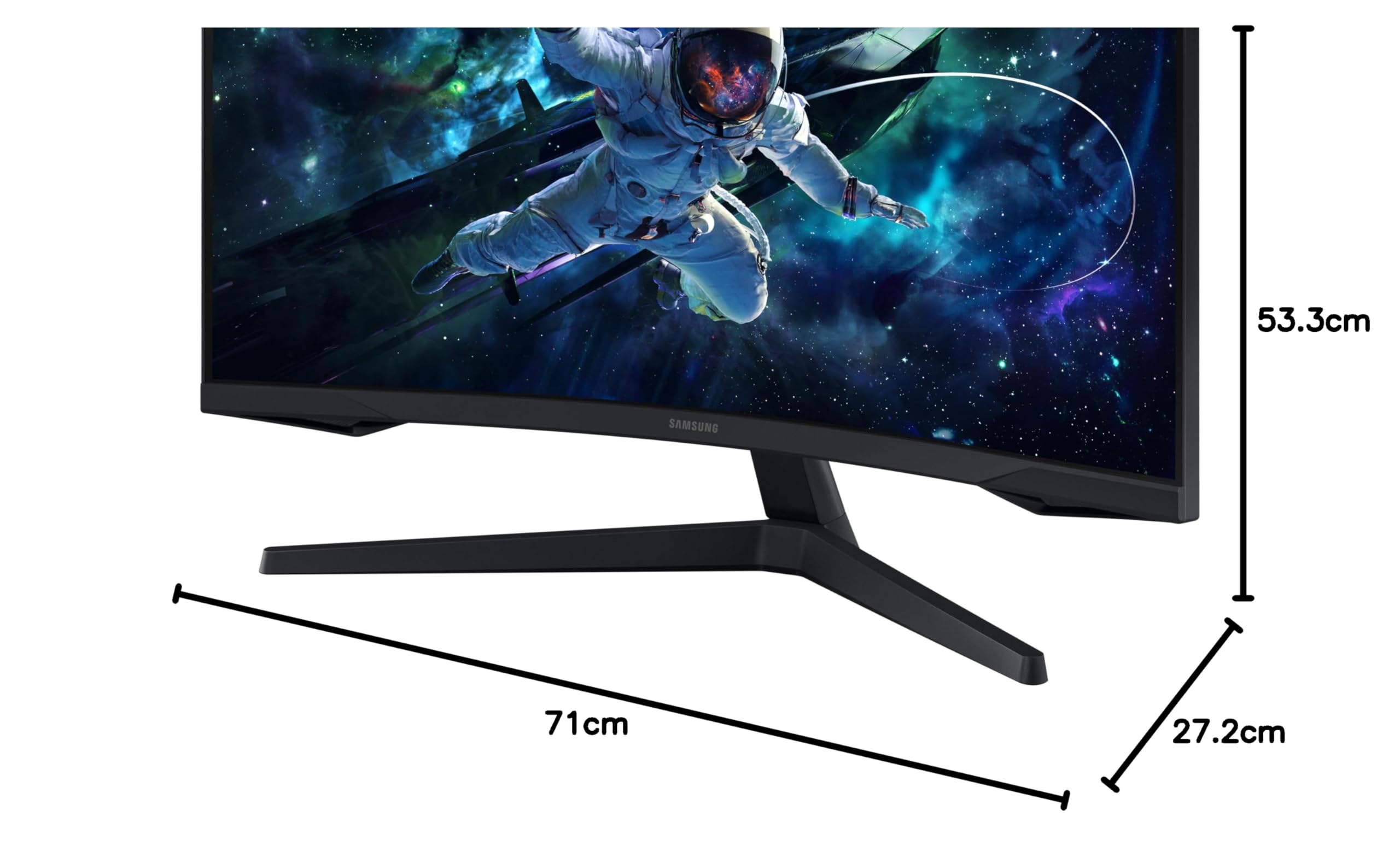 Samsung Odyssey G5 LS32CG552EUXXU 32" Gaming Monitor - - QHD 2560x1440, 1000R Curved, 165Hz, 1ms, HDR10 — view 7