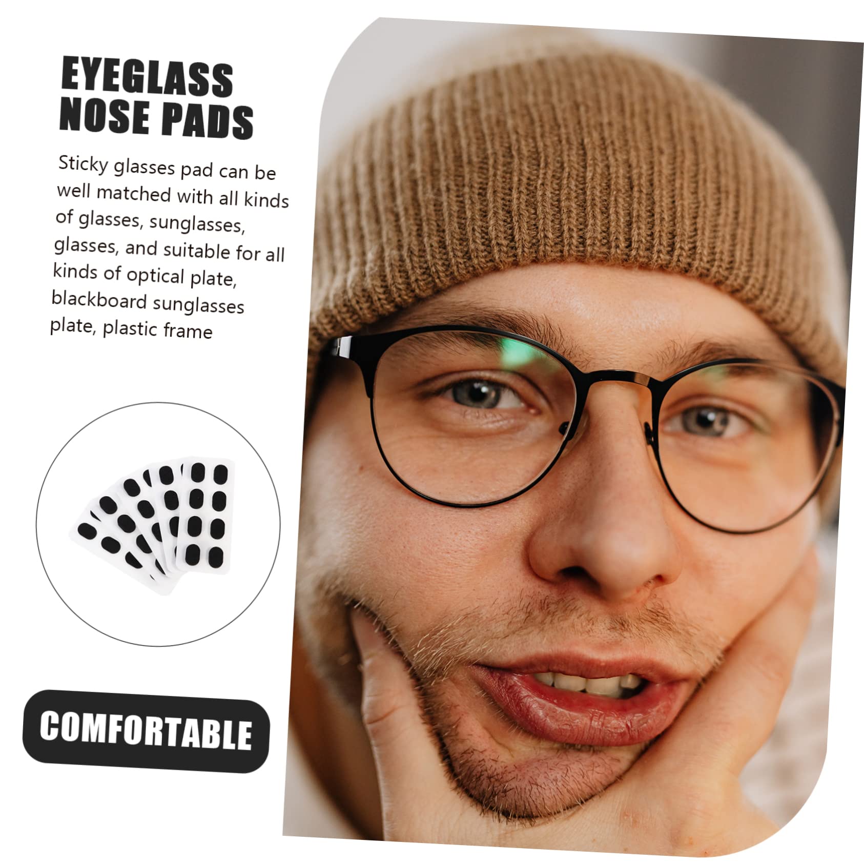 Healvian 400paia Cuscinetti Naselli Adesivi Antiscivolo Per Occhiali Da Aumento e Comfort Compatibili Con Occhiali Da Sole e Resistenti