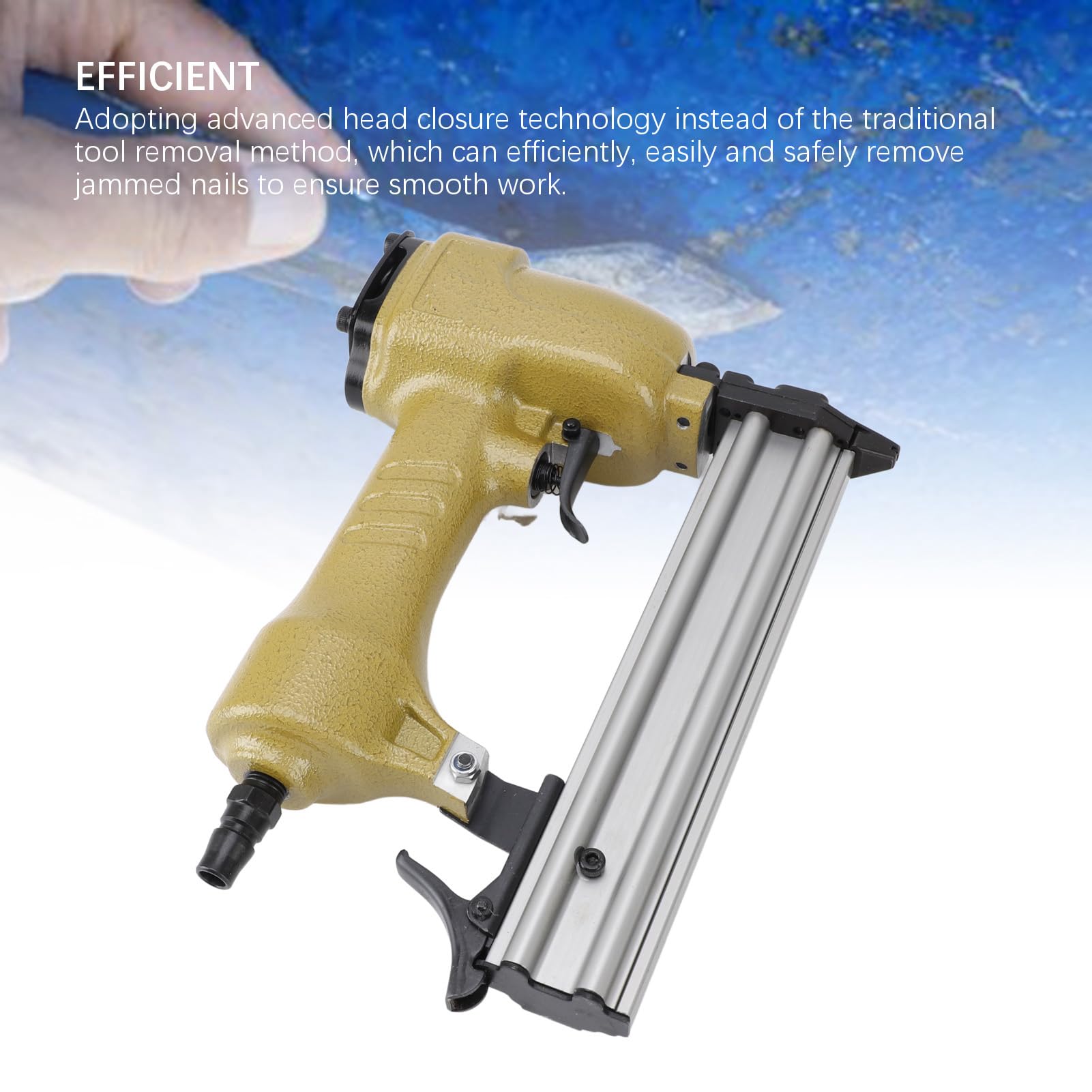 Chiodatrice Pneumatica Brad, Pistola Sparachiodi 2 in 1 Pistola Sparachiodi Spara Chiodi Brad 2 Chiavi Esagonali, Lunghezza del Chiodo da 10‑30 Mm Risparmio di Manodopera
