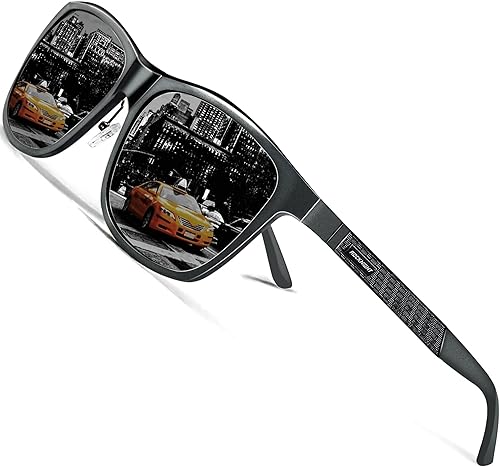 ROCKNIGHT HD Polarized Driving Sunglasses UV400 Protection Lightweight Al-Mg Metal Frame Outdoor Casual 60mm