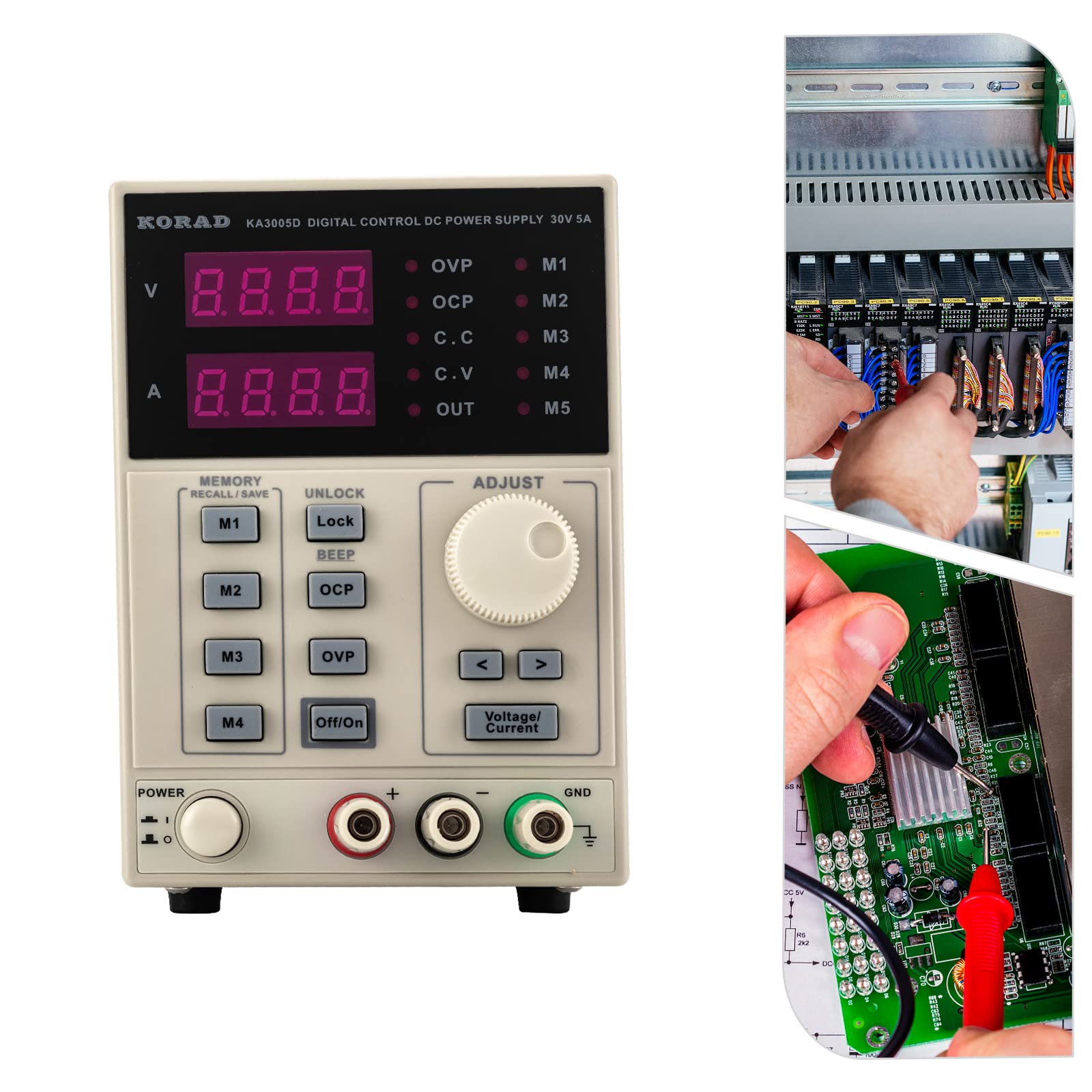 Fonte di programma DC 0-30 V, 0-5 A, programmabile, corrente costante/tensione costante, alimentatore da laboratorio con indicatore LED ad alta precisione, per laptop, telefoni cellulari, rasoi