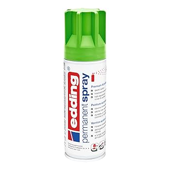 Spray Permanente Edding 5200 - Negro Mate, 200ml - Para Vidrio, Metal, Madera, Plástico
