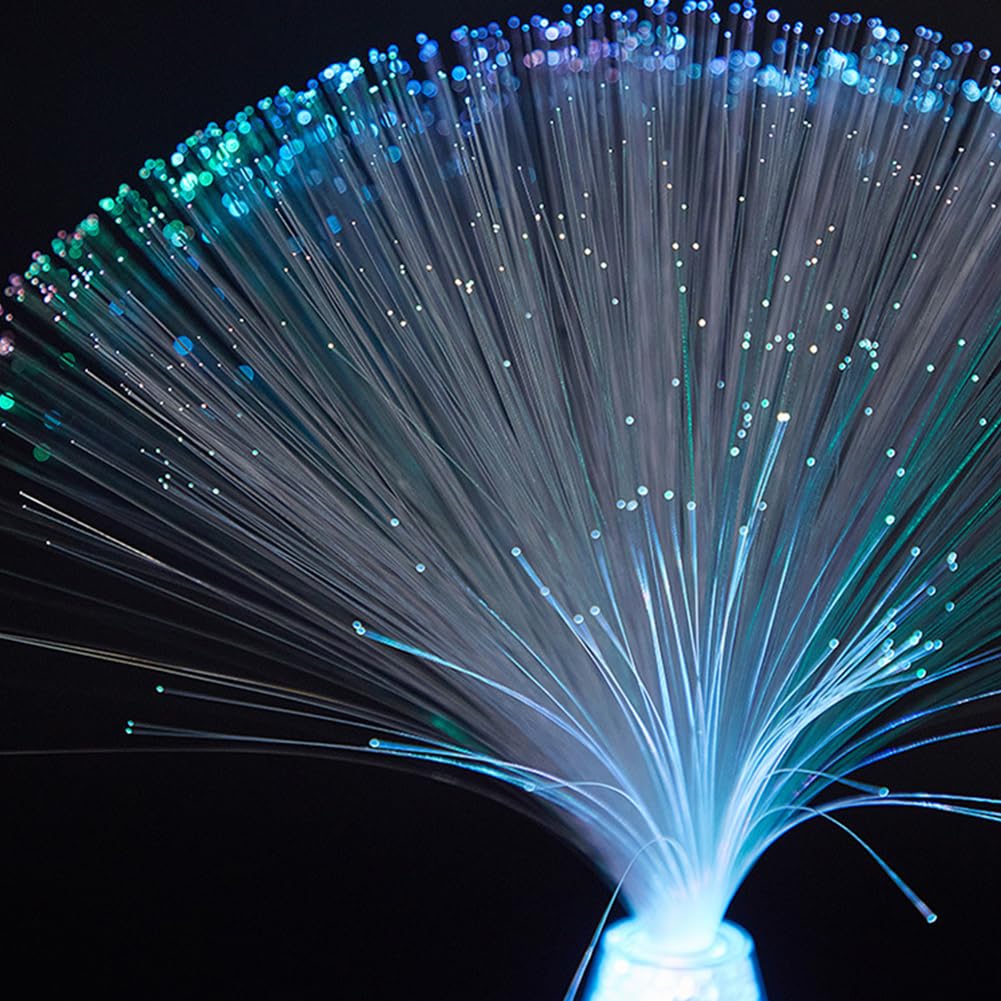 Lámpara de Fibra óptica, Lámpara de Fibra óptica Cambiante, lámpara LED de Fibras con Cambio de Color, Salón, Baño, Bar, Decoración para Fiestas Navideñas, 1 PCS