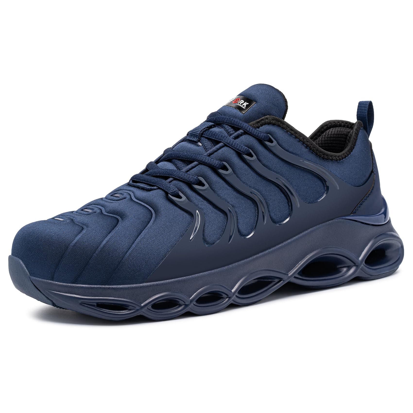 LARNMERN Scarpe Antinfortunistiche Donna Moda con Punta in Acciaio Scarpe Antinfortunistica Comodo Ammortizzazione Scarpe da Lavoro Leggere Traspiranti(Blu Navy,39EU)